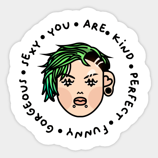 Angry kids - 145 Sticker by chocosprunes